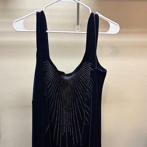 Black Dress with Silver Embellishments